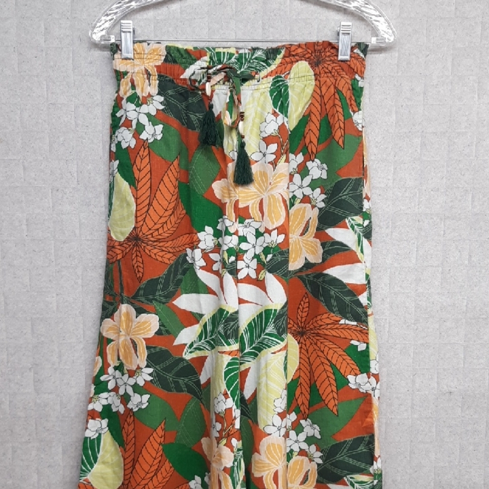 Aerie Tropical Print Wide Leg Pants